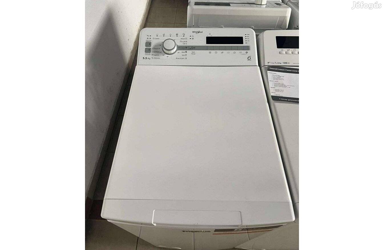 Felújított Whirlpool Tdlr 55020S EUN Mosógép Hfv848 3-6 hó